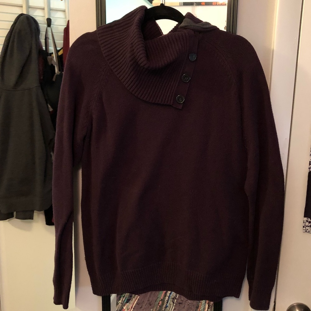 Deep Purple Cowl Neck Sweater